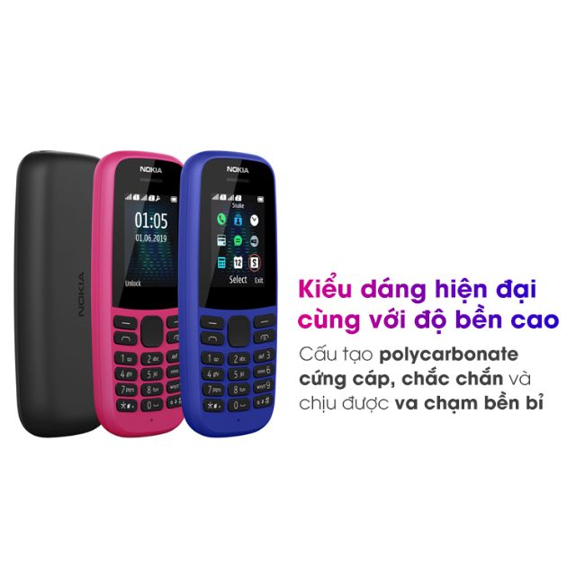 Điện thoại Nokia 105 Single SIM (2019)