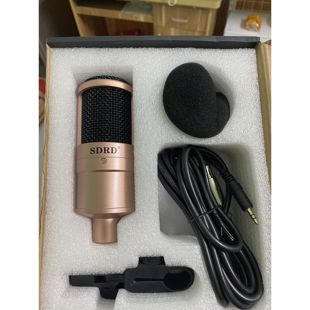 Mic Thu Âm SD203 Hàng Loại 1 . Thiết Kế Đầu Mic Bo Tròn Cực Kì Đầm Tay . Chất Âm Cực Hay , Độ Bền Cực Cao