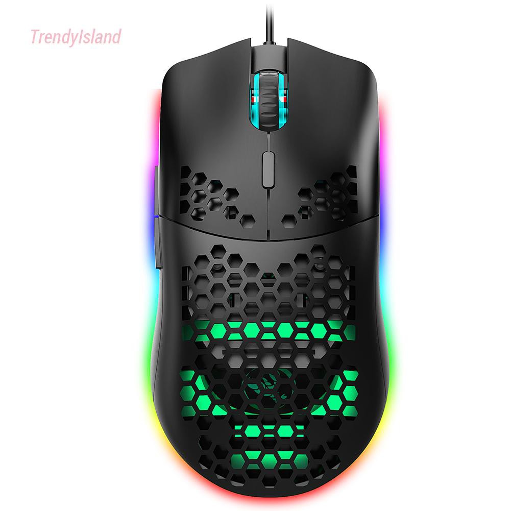 6400 DPI Ergonomic 6 Button RGB Lighting Mouse Gamer Mice Programmable USB Computer Gaming Mouse