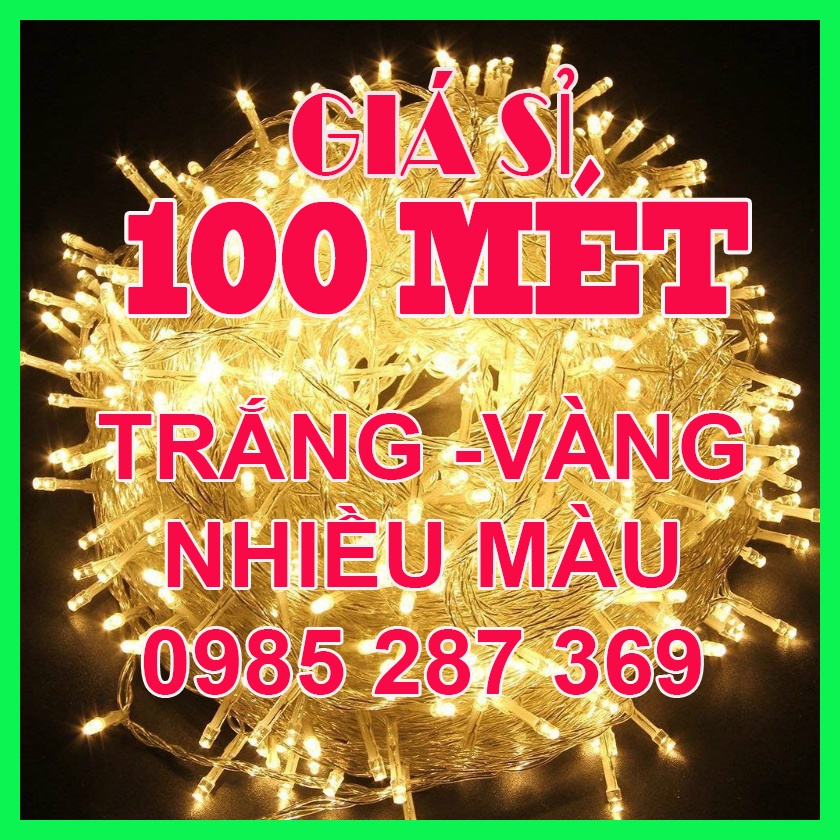 Dây đèn LED trang trí nháy chớp 50m / 100m , trắng, vàng, nhiều màu cây thông, nhà, sân vườn, giáng sinh, năm mới, tết