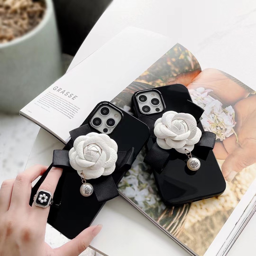 Ốp điện thoại hình hoa trà độc đáo thích hợp cho Iphone 7 8 Plus 11 11 Pro 11 Pro Max 12 12 Promax