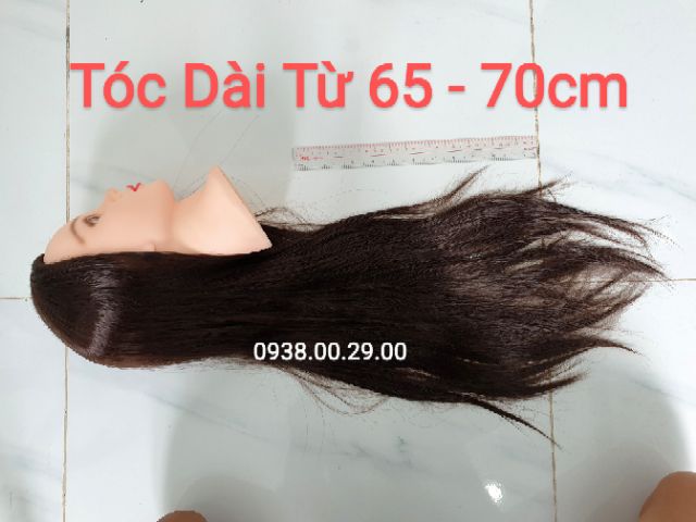 Đầu Manocanh Học Cắt Tóc, Đầu Canh Học Cắt Tóc 70cm Mượt Chịu Nhiệt Nhẹ.(Ảnh thật)