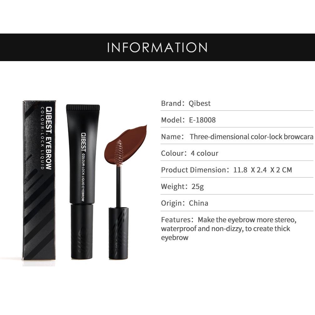 Mascara lông mày chống nước phẩy sợi lông mày đủ màu Qibest | BigBuy360 - bigbuy360.vn