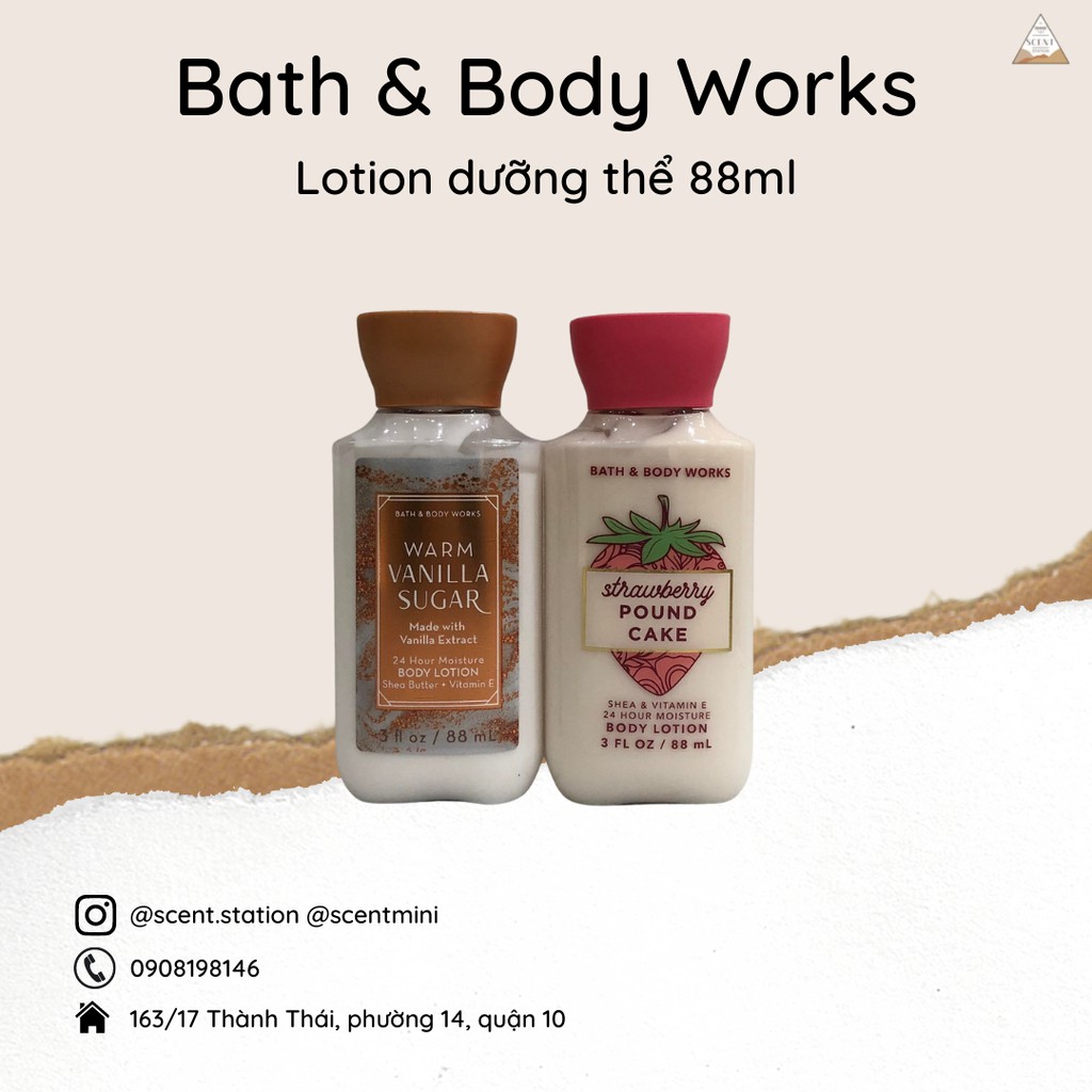 Lotion/Cream dưỡng thể Bath &amp; Body Works 88ml