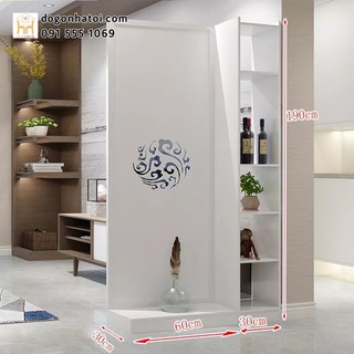 VÁCH NGĂN VÂN MÂY LIỀN 1 KỆ- Đồ Gỗ Nhà Tôi