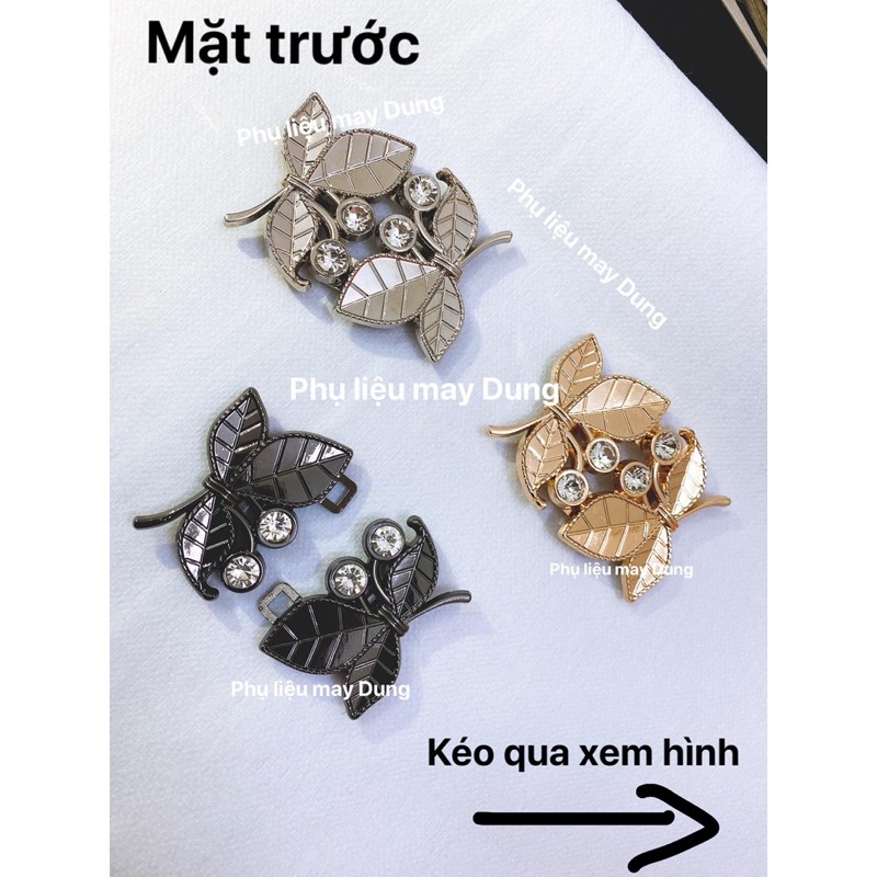 khoá cài nịch hoa lá bảng 3cm