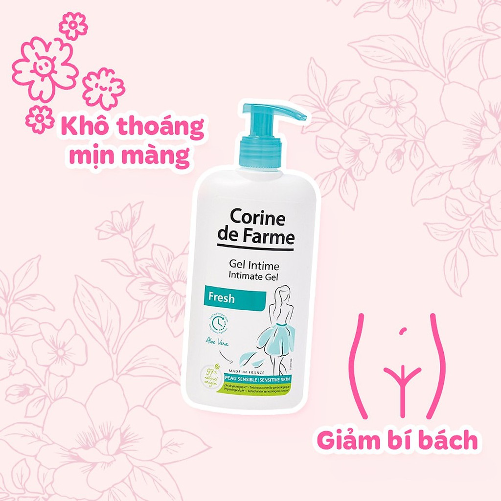 Gel hữu cơ vệ sinh vùng kín, khử mùi Corine De Farm (Fresh) - Tặng Một Mặt Nạ Kim Cương