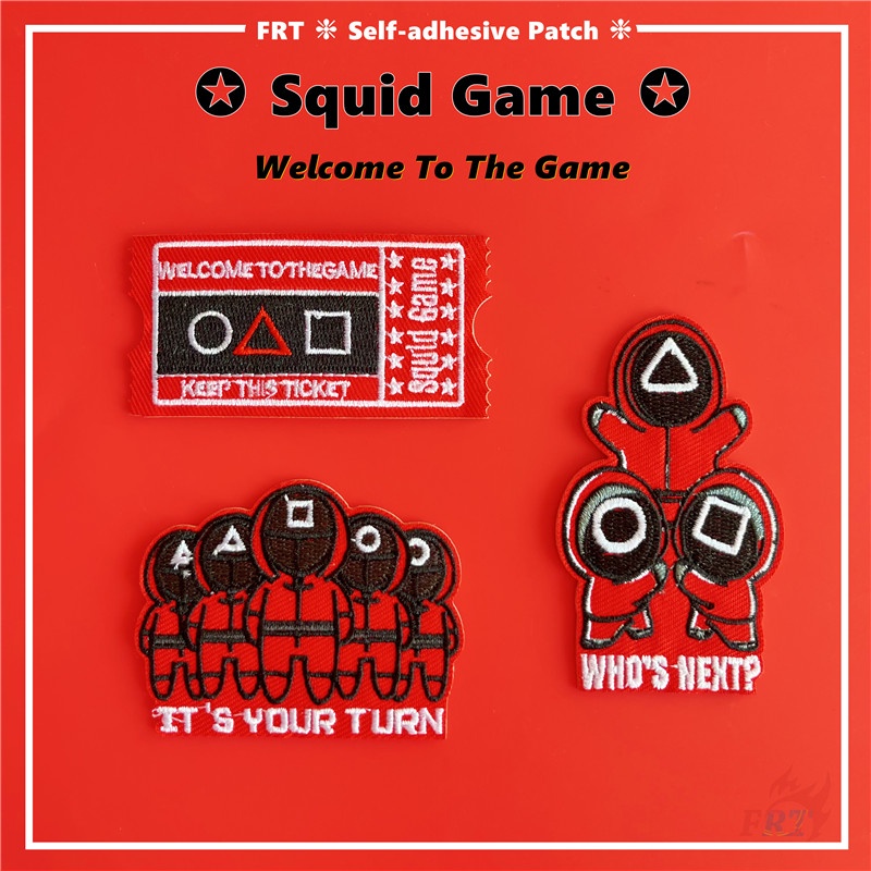 1 miếng dán ủi quần áo hình trò chơi Squid độc đáo