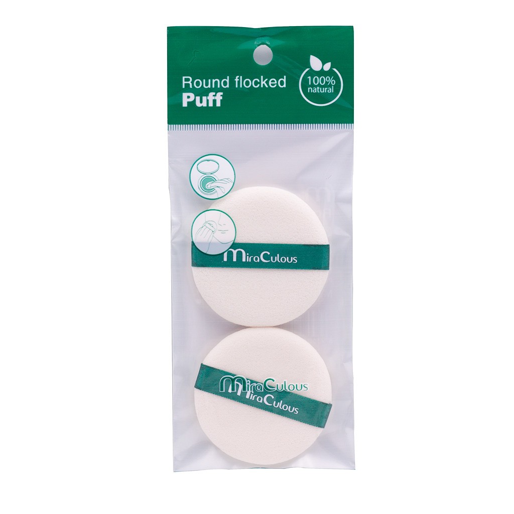 Bông phấn trang điểm tròn khô cotton Mira Culous - BX0366