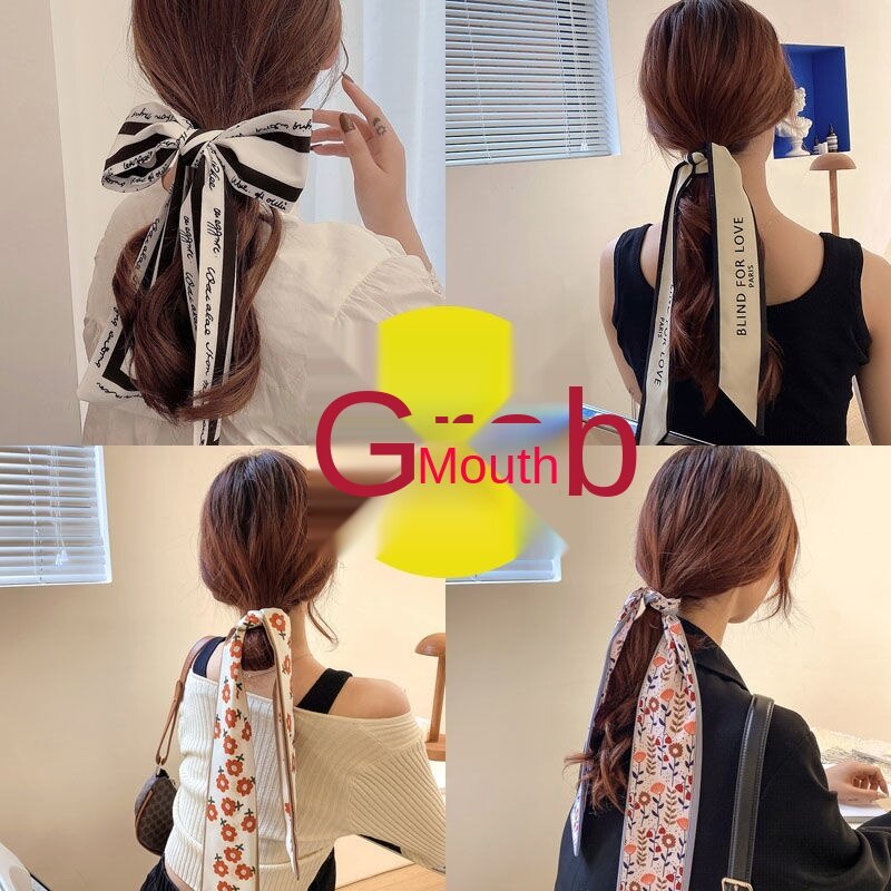 Dây Buộc Tóc Vải Lụa Ruy Băng Thắt Nơ Ruy Băng Dài Kiểu Hàn Quốc Thời Trang Cho Nữ