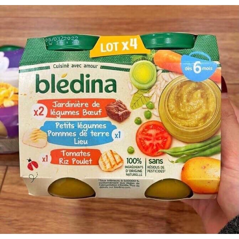 Hũ ăn dặm/hũ dinh dưỡng Bledina cho bé 6m+