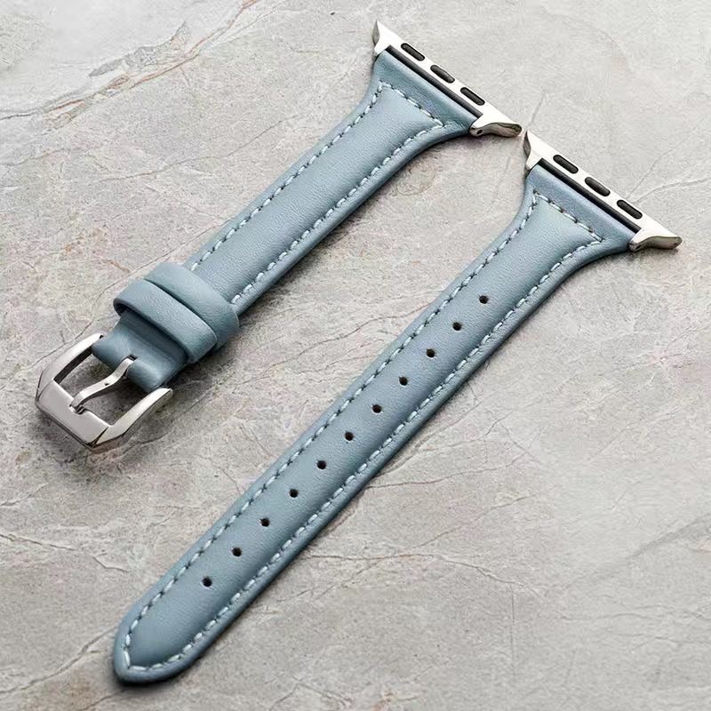 Dây đeo da cho đồng hồ thông minh Apple Watch series 7 6 SE 5 4 3 41 45 42 38 40 MM 44