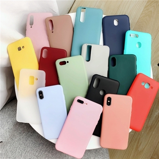 Ốp Điện Thoại Cao Su Mềm Màu Trơn Cho Oppo Realme C11 5i 6i 5s A12