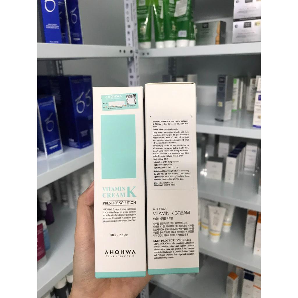 Kem giảm mỏng đỏ, giãn mao mạch & phục hồi da AHOHAW Vitamin K Cream