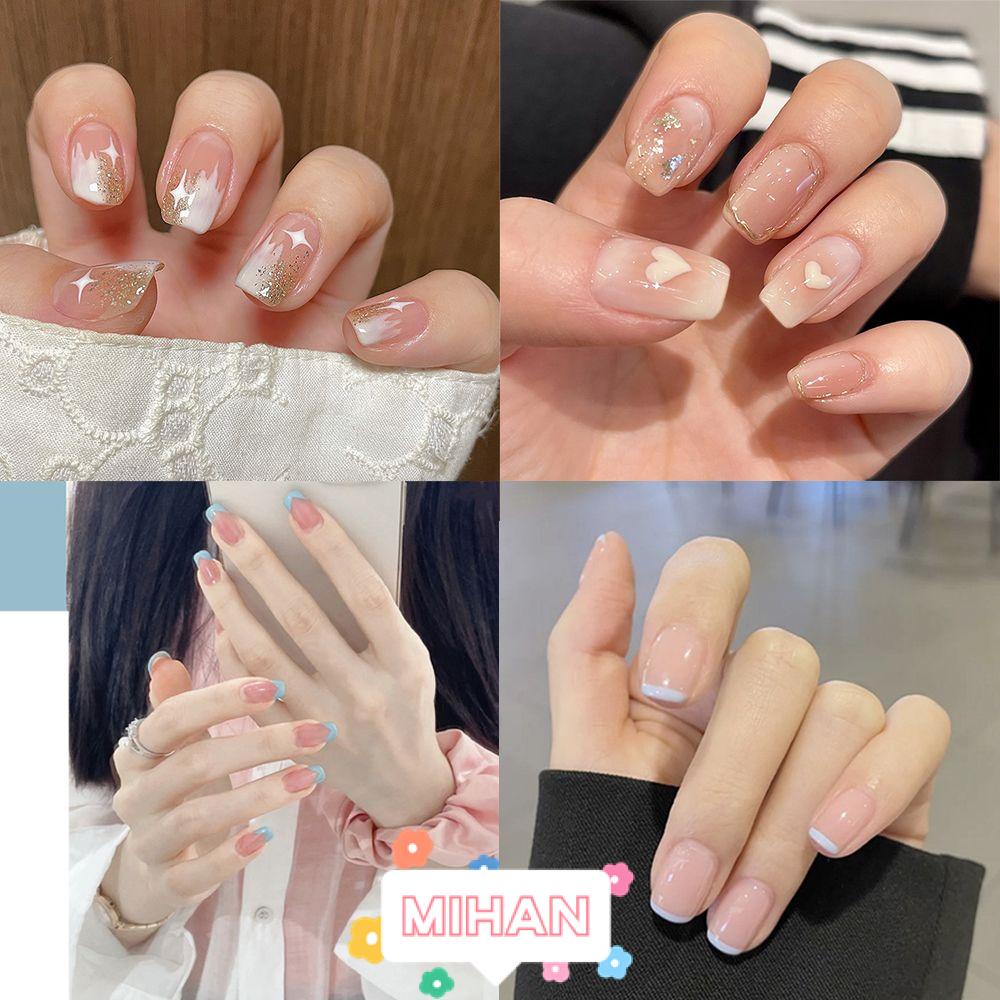 Hộp 24 Móng Tay Giả Đầu Vuông Thời Trang Cho Nữ MIHAN1