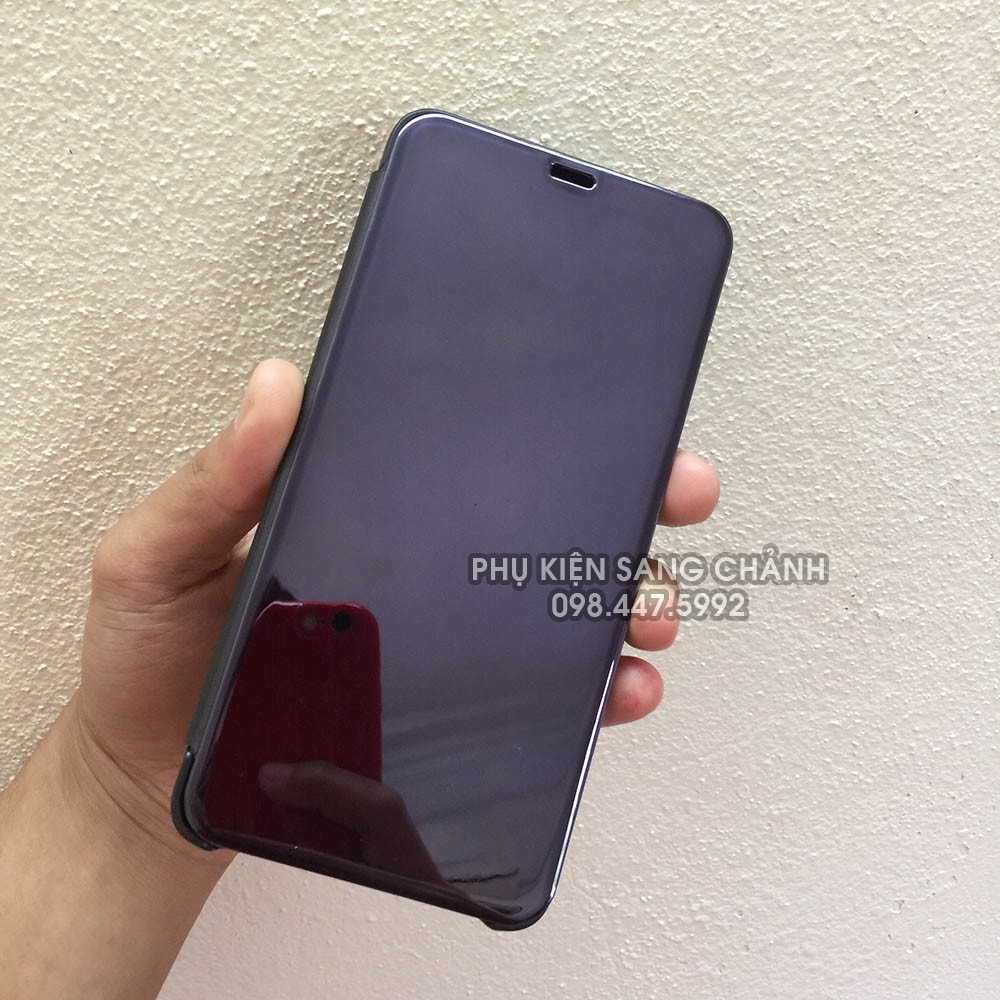 Bao Da Tráng Gương Oppo F7 - Bao Da Nắp Gập, Mặt Trước Sáng Bóng, Mặt Sau Da PU | BigBuy360 - bigbuy360.vn