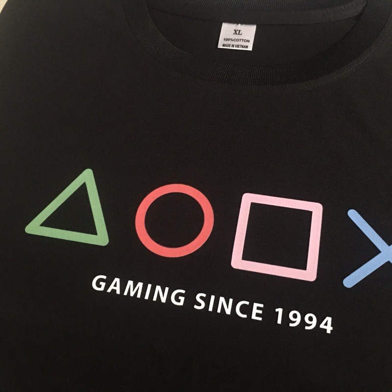 Áo thun Nút Game Play oversize 100% cotton cao cấp