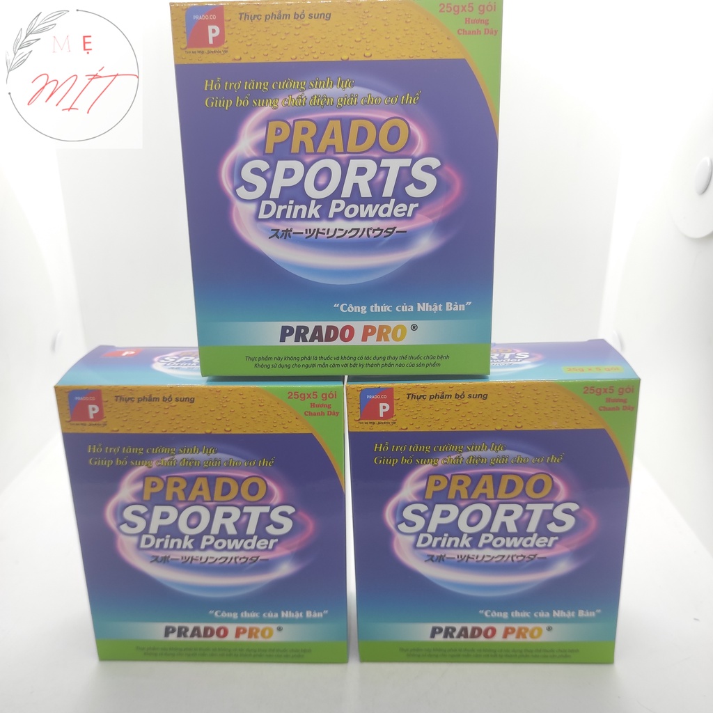 Bột Pha Uống Bù Điện Giải Nhật Bản - Prado Sports Drink Powder vị chanh leo Hộp 5 gói