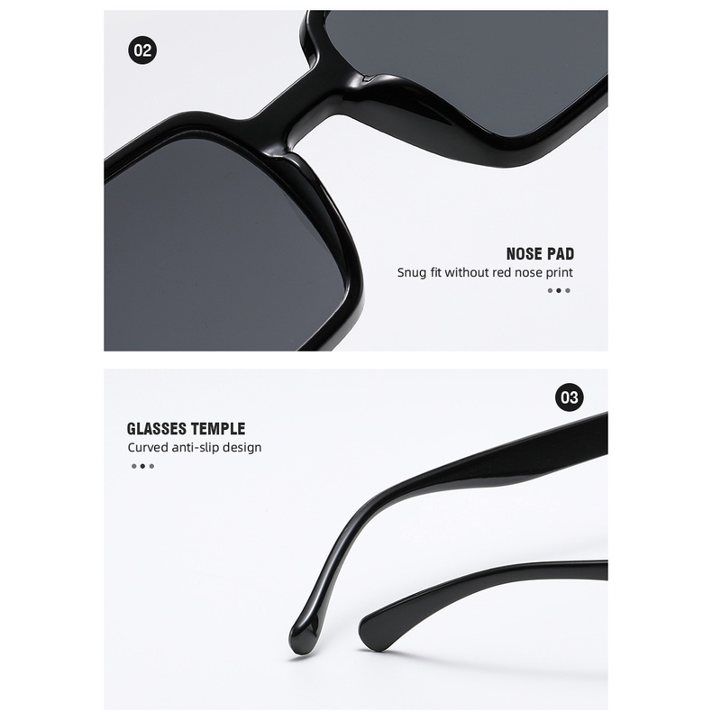 Kính Mát Gọng Vuông Chống Tia UV Phong Cách Âu Mỹ