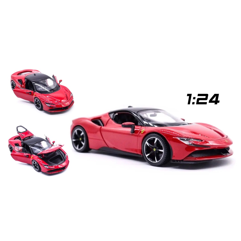 MÔ HÌNH XE FERRARI SF90 STRADALE RED 1:24 BBURAGO 7528