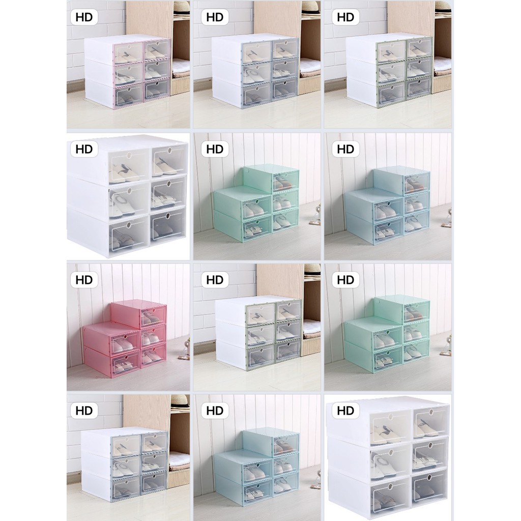[❌FREE SHIP❌] Hộp Đựng Giày Dép Nắp Nhựa Cứng Mica Trong Suốt, Size lớn Chịu Lực 4kg 88190 Tổng Kho Sỉ Gia Dụng