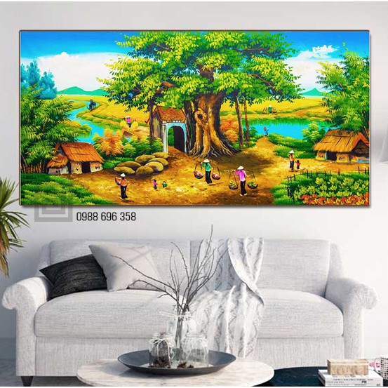 15 khung anh và tranh treo tường Canvas thiên nhiên CỠ ĐẠI, khung Composite VIP