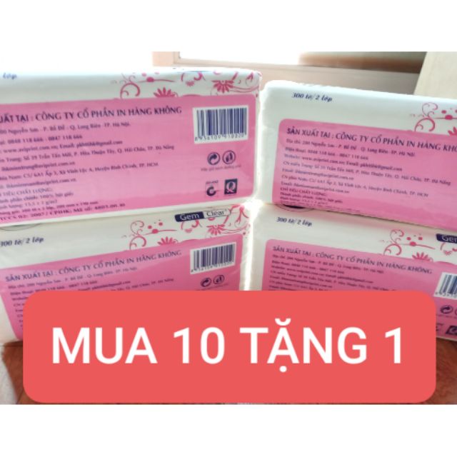 [MUA 10 TẶNG 1] GIẤY ĂN CAO CẤP 300 TỜ 2 LỚP