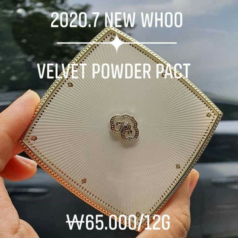 Phấn phủ trang điểm Whoo  Velvet Powder Pact tone 21, 23