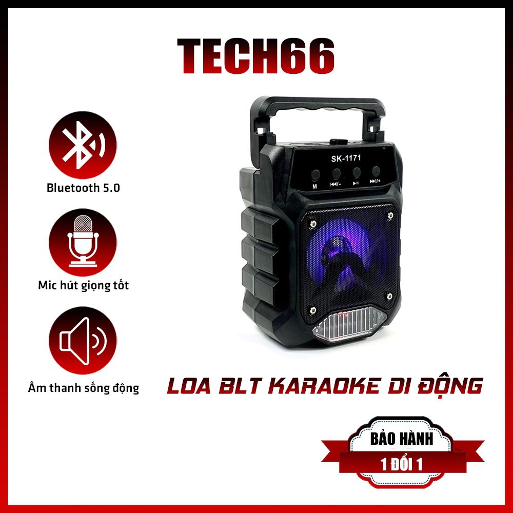 Bộ loa karaoke di động bluetooth không dây âm thanh chất lương cao, âm bass hay, hỗ trợ cổng usb thẻ nhớ