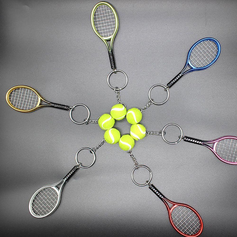 Rebuy1 Móc Khóa Thể Thao Hình Vợt Tennis Mini Trang Trí