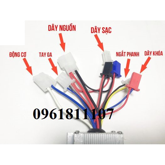 Bộ điều tốc motor 24V 250w xe đạp diện dùng cho motor 24v 250w, motor giảm tốc 24v 250w làm tời điện, xe điện