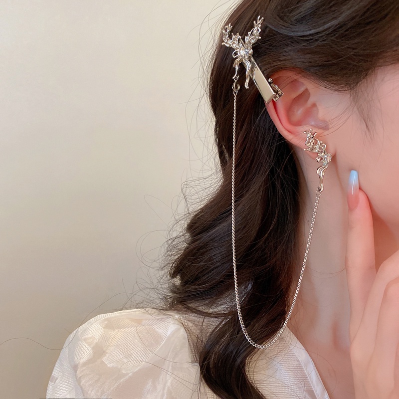 Kẹp Tóc Tua Rua Hình Bướm Nhỏ Xinh Thời Trang Hàn Quốc
