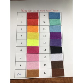 Vải dạ 30cm - Vải nỉ làm handmade