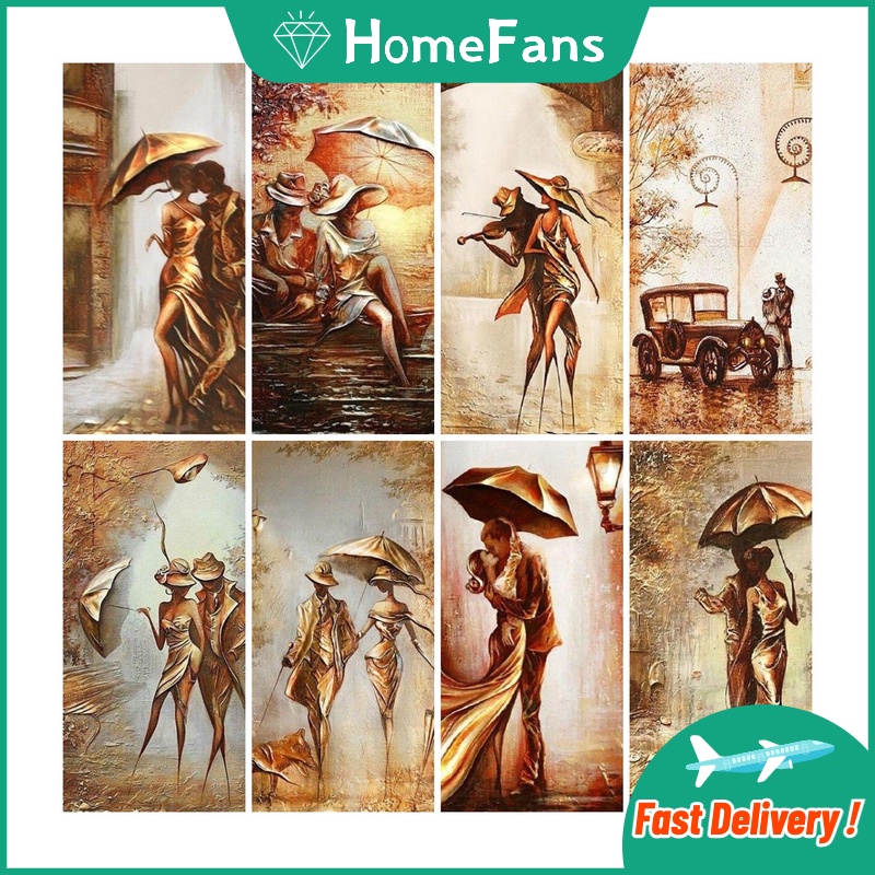 Bộ Tranh Đính Đá 5D Tự Làm 30x40cm / 40x50cm Hình Cặp Đôi