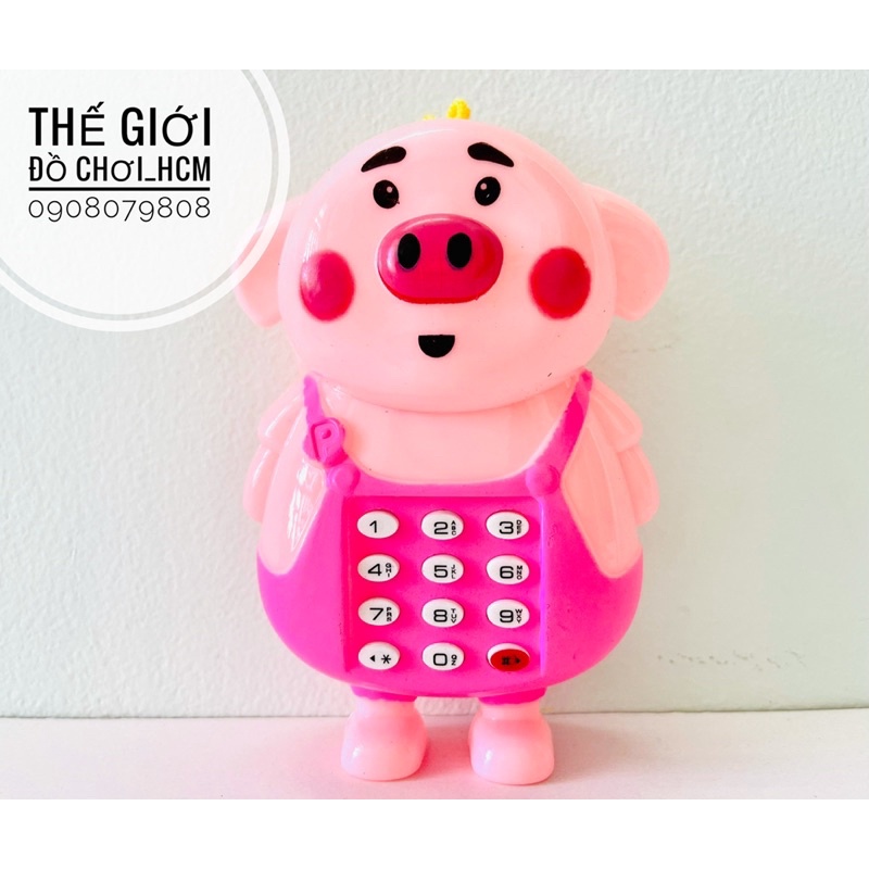 [ĐIỆN THOẠI HEO] Đồ chơi điện thoại heo dùng pin bấm số ra tiếng rất đáng yêu dành cho các bé cưng