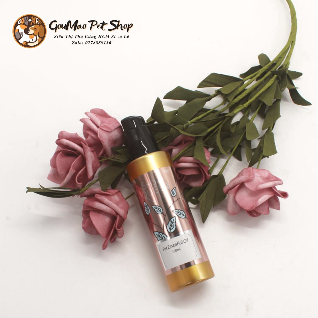 Tinh Dầu Dưỡng Lông Chó Mèo Pet Essential Oil SHOWQUEEN 100ml Siêu Thơm