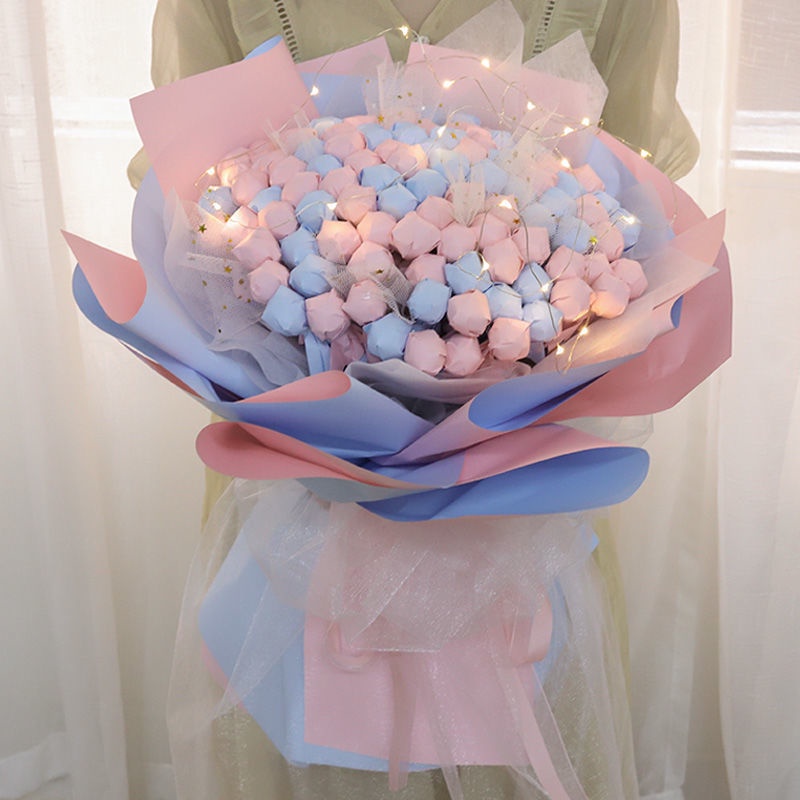 ☄❀Nguyên liệu bó hoa kẹo mút tự làm giấy gói thủ công trọn bộ ý tưởng đóng gói quà tặng cho bạn trai và bạn gái – – top1shop