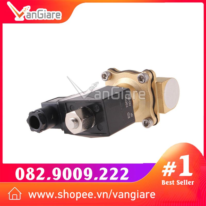 Van điện từ thường mở - có điện van đóng, coil đúc 220v 24v ren 21 27 34