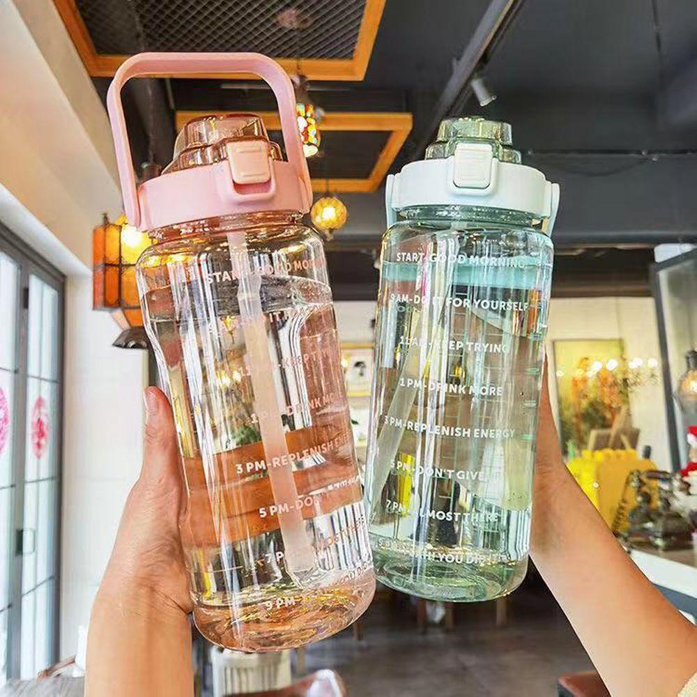 Bình Nước Nhựa Dung Tích Lớn 2000ML Có Tay Cầm Chống Rò Rỉ Tiện Dụng