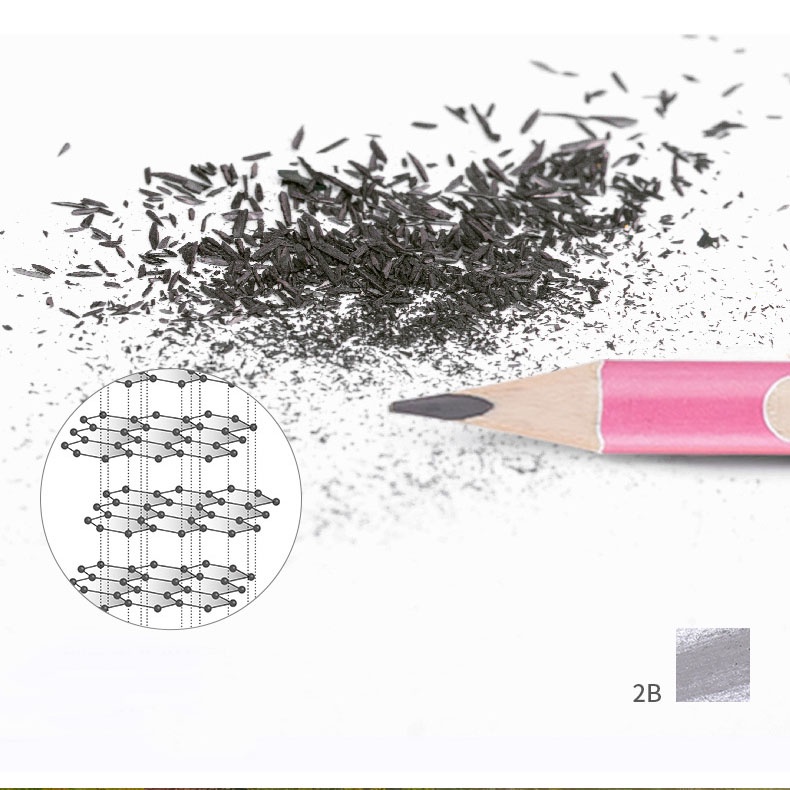 Dụng Cụ Chỉnh Sửa Tư Thế Cầm Bút Chì Gỗ 2B HB Hình Tam Giác In Họa Tiết Hoạt Hình Dễ Thương Cho Bé