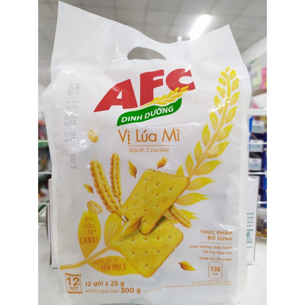 Bánh AFC Mặn Kinh Đô Vị Rau/ Vị Lúa Mì Gói 300g Thơm Ngon Giòn Tan