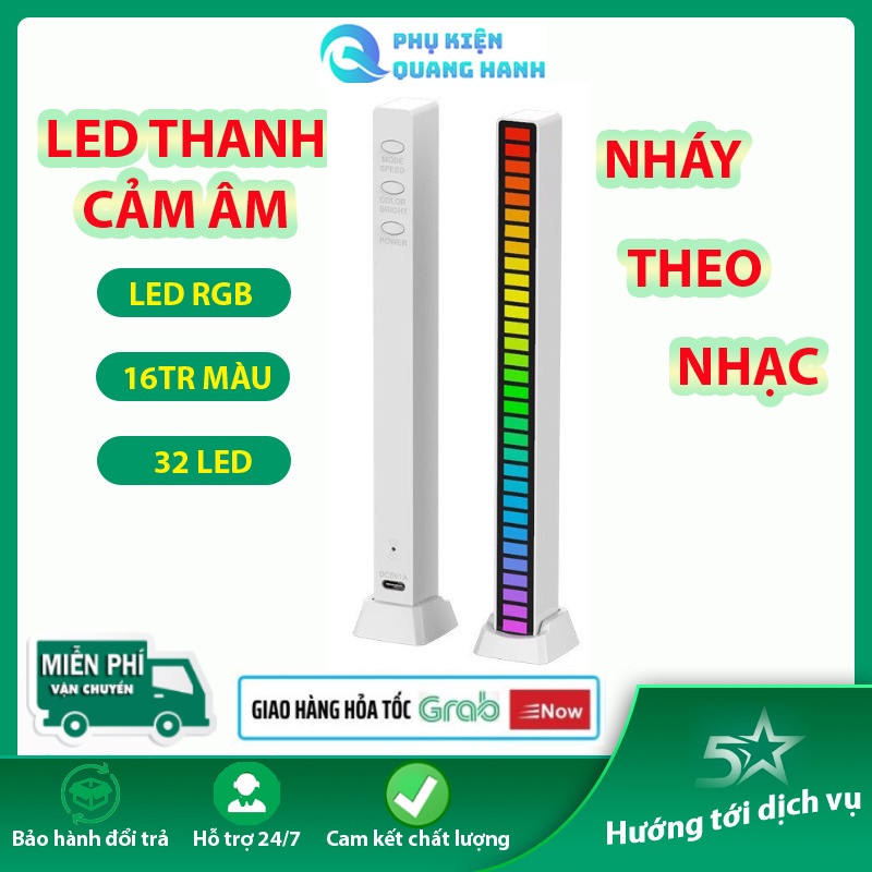 Đèn Led Thanh, Đèn Led RGB Nháy Theo Nhạc, Cảm Ứng Âm Thanh Thông Minh
