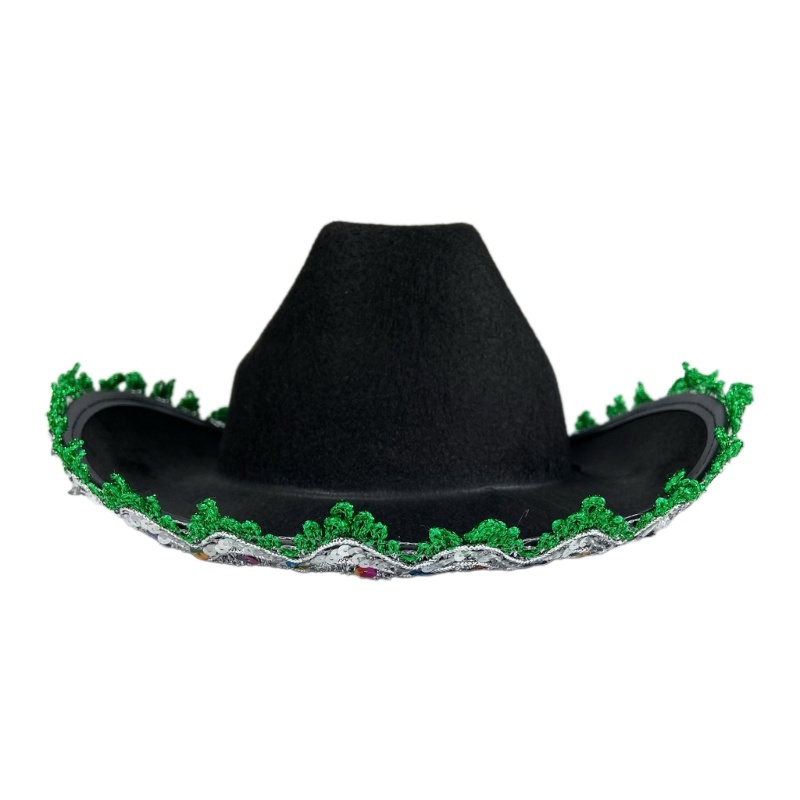 Mũ Cao Bồi Đính Kim Sa Lấp Lánh Thời Trang Vintage