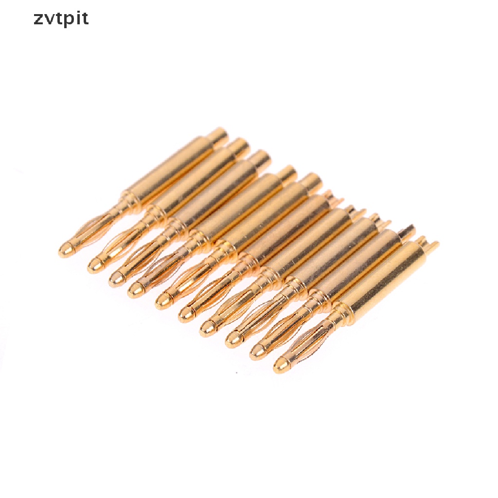 [ZVPT] Random10pcs 2mm wire cord solder type banana plug jack connector gold plated DSF
