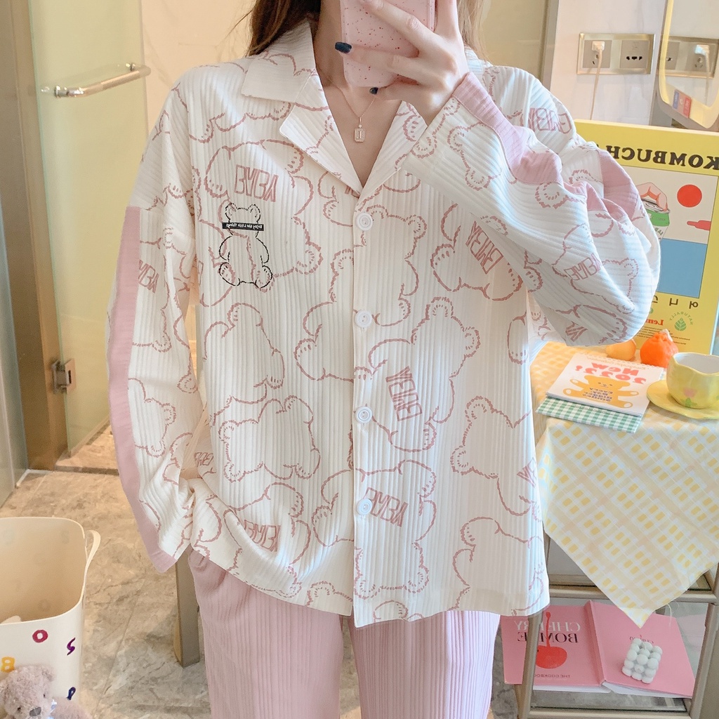 [Mã 253FASHIONSALE giảm 12% đơn 99K] CÓ BIG SIZE_Bộ Ngủ Pyjama Dài Tay Xuân Thu 2022