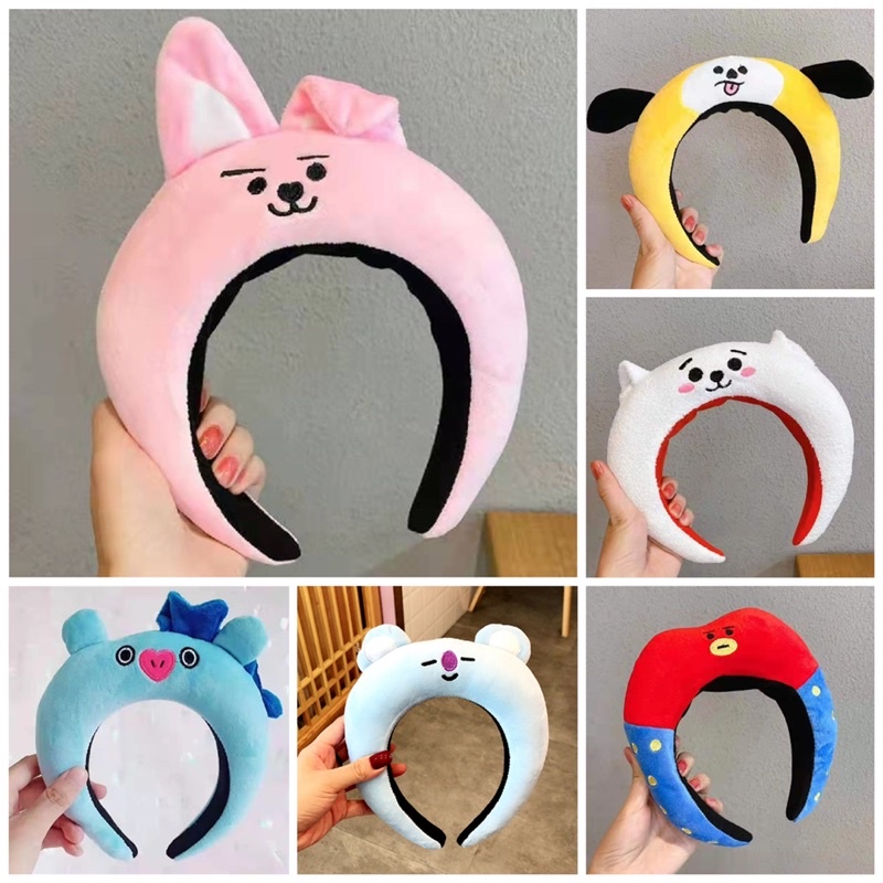 Cài 3D, Bờm cài tóc trang trí nhân vật , Băng đô- Tata, Mang, Chimmy, Rj, Cooky, Shooky, Koya