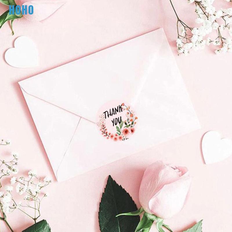 Cuộn 500 Sticker Chữ Thank You Dán Trang Trí Xinh Xắn