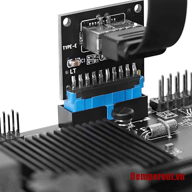 Oemperout❤USB3.0 To USB 3.1 Type C front Type E Adapter 20pin to 19pin Expansion Module