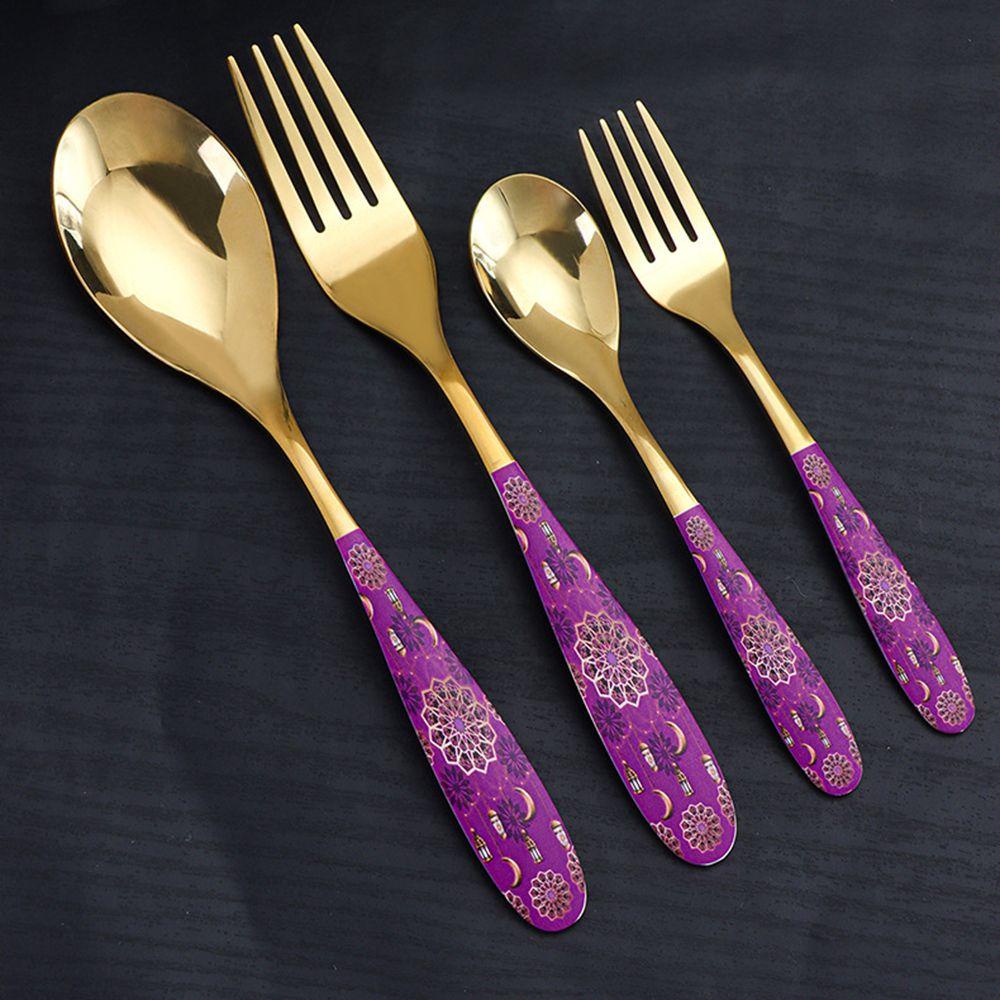 GOGOUP Bộ Muỗng Nĩa Ăn Uống Bằng Thép Không Gỉ