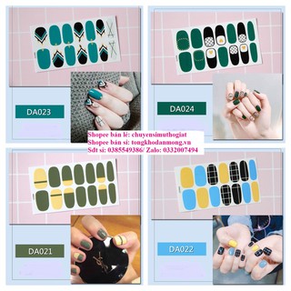 Sỉ da21-da40 dán móng tay bộ 14 nhãn nail sticker